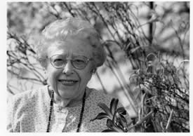 Elderly woman smiling